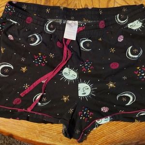 Womens Secret Treasures Pajama  SHORTS Moon Stars Celestial Size Medium 8/10